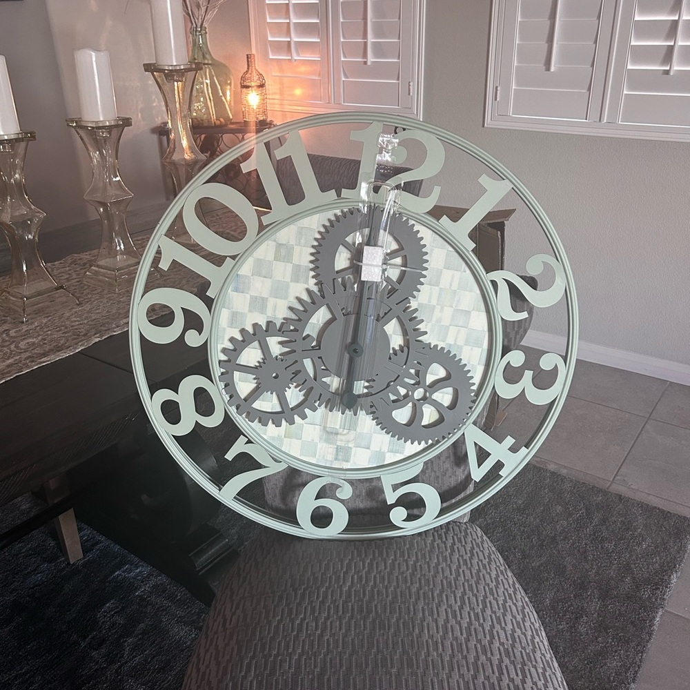 This courtly check clock has never been used.  I still have original packaging.
